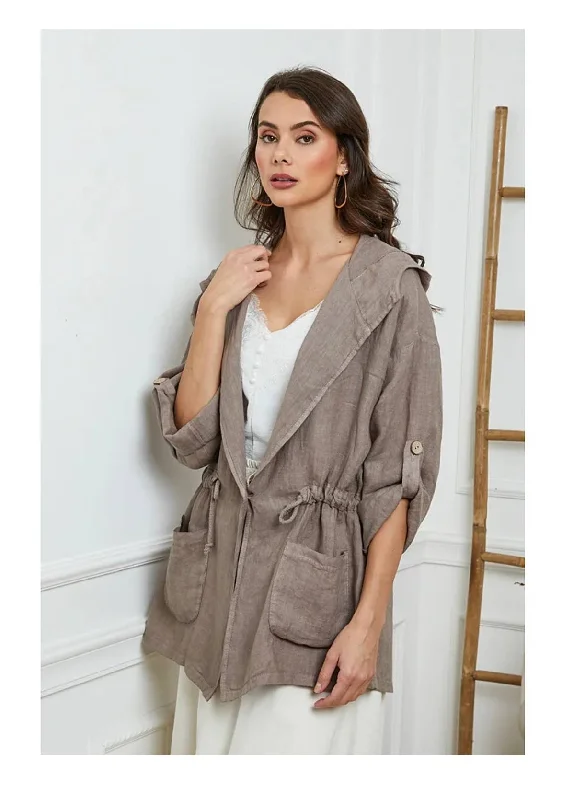 Linen Drawstring Jacket 5946