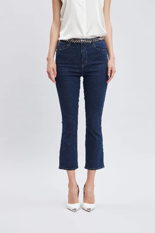 Micro Flare Cropped Jeans