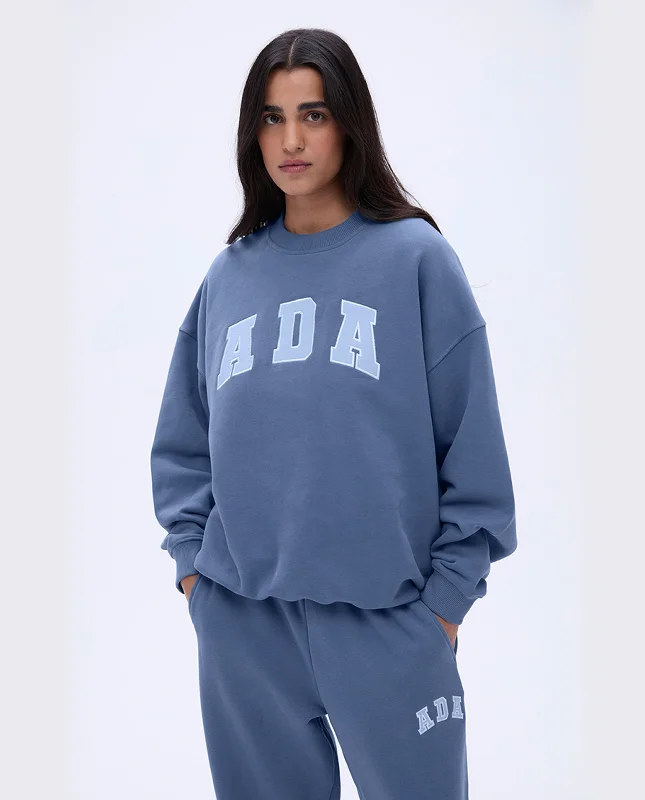 ADA Oversized Sweatshirt - Vintage Blue/Powder Blue