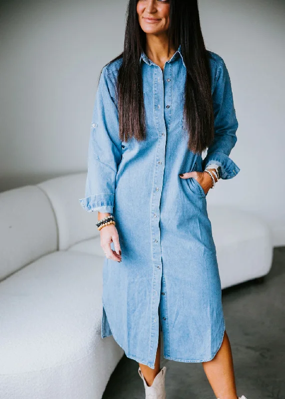 Rosa Midi Denim Dress