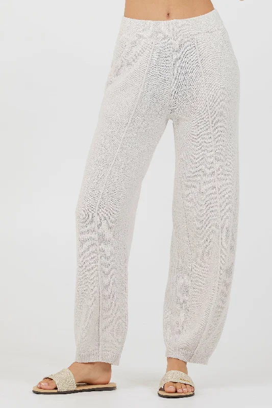 Coconut Relaxed Rib Knit Pants