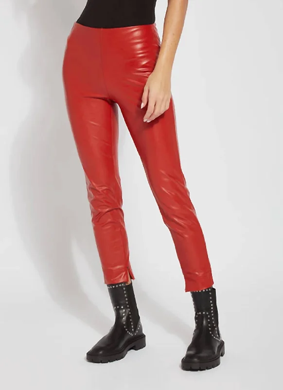 Katherine Toothpick Skinny Absolute Red Faux Leather