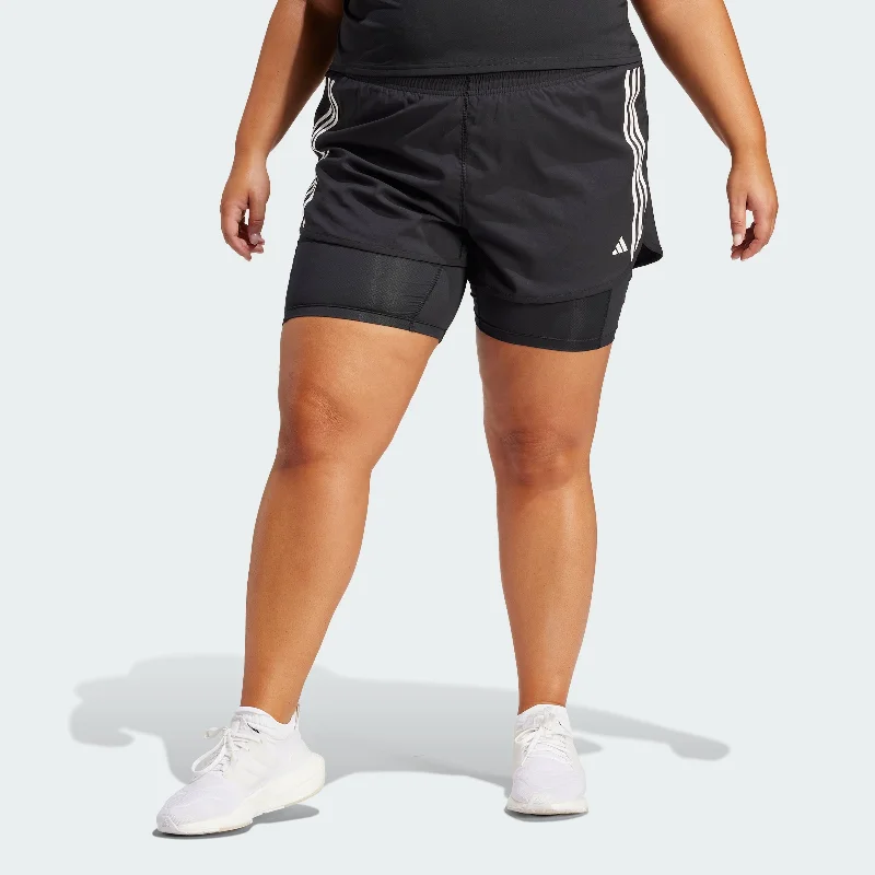 Women's adidas Own the Run 3-Stripes 2-in-1 Shorts