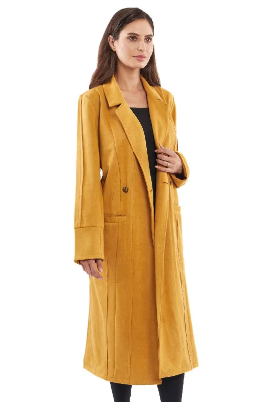 Yellow Button Down Coat Jacket