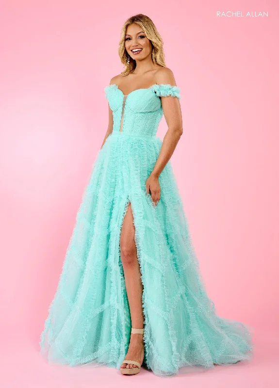 Rachel Allan 70555 Prom Long Formal Glitter Ball Gown