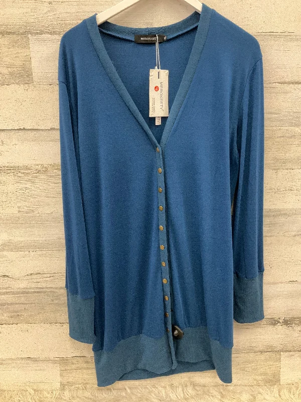 Cardigan By Clothes Mentor In Blue, Size: Xl