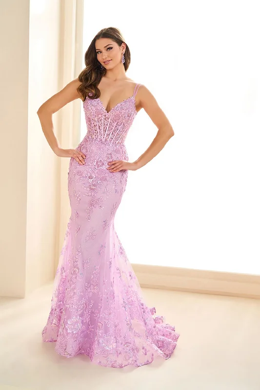 Ellie Wilde EW36082 Sequin Prom Beaded Long Formal Evening Dress