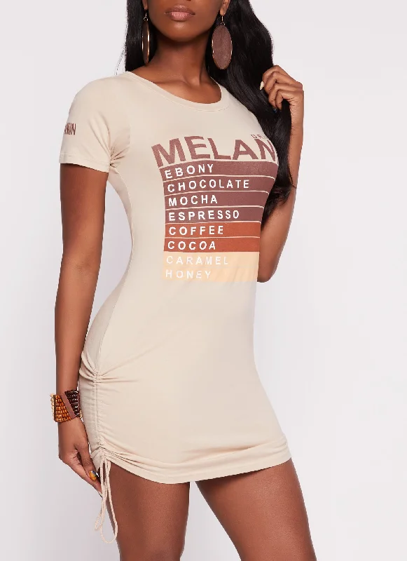 Drippin In Melanin Graphic T Shirt Dress