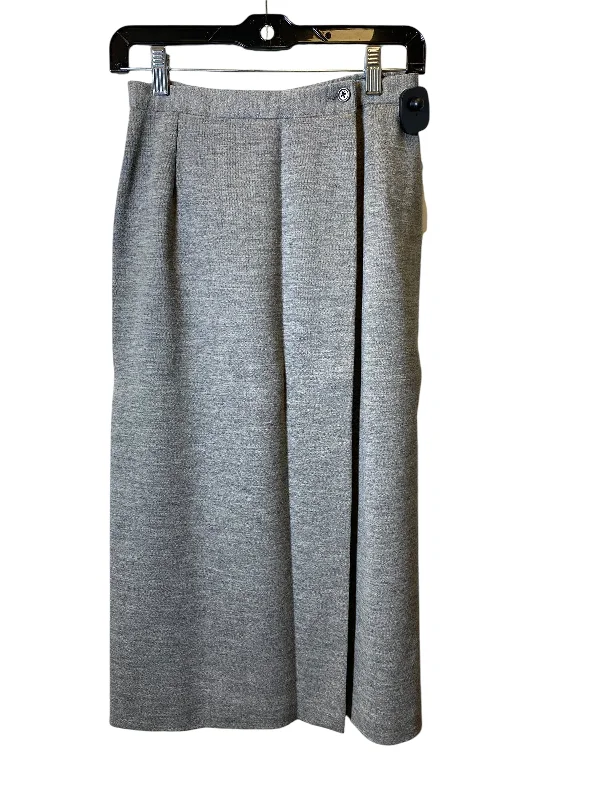 Skirt Designer By Giorgio Armani In Grey, Size: 4