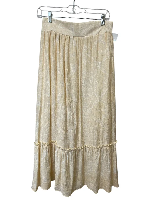 Skirt Maxi By Wonderly In Tan & White, Size: M