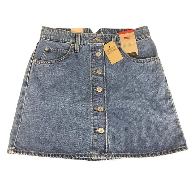 Skirt Mini & Short By Levis In Blue Denim, Size: 4