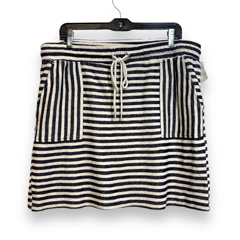 Skirt Mini & Short By Loft In Striped, Size: Xl