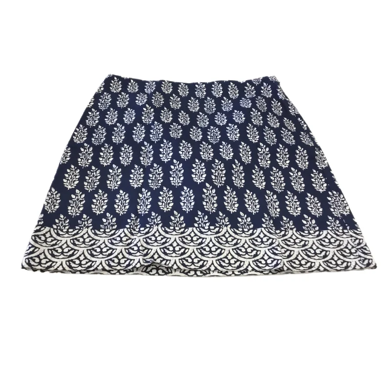 Skirt Mini & Short By Talbots In Blue & White, Size: 8