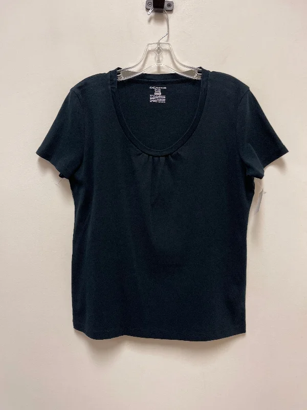 Top Short Sleeve Basic By Jones New York In Black, Size: Xl