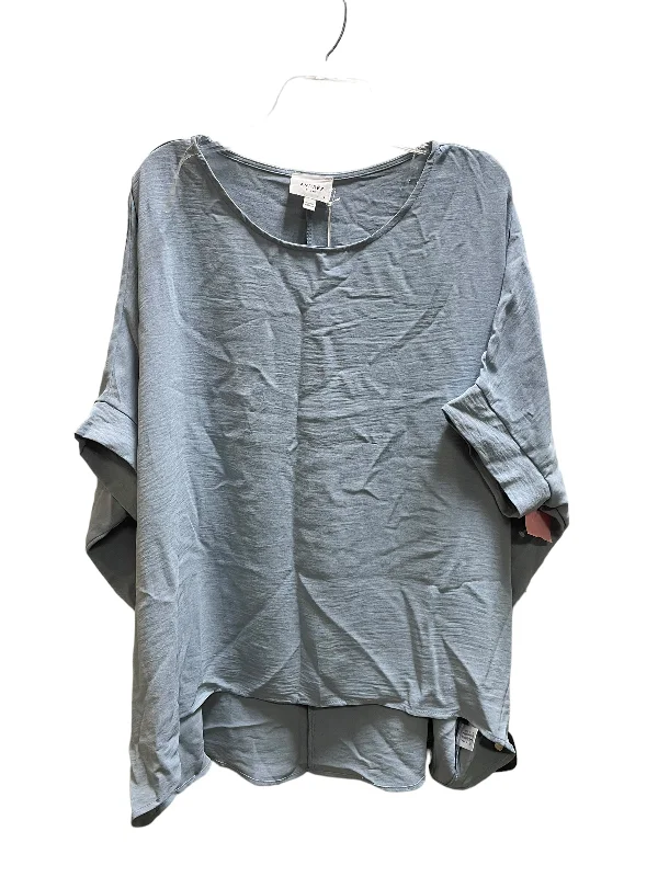 Top Short Sleeve By Andree By Unit In Blue, Size: L