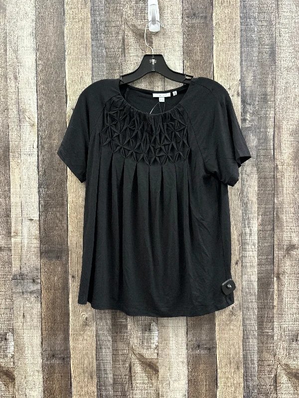 Top Short Sleeve By Chicos In Black, Size: S