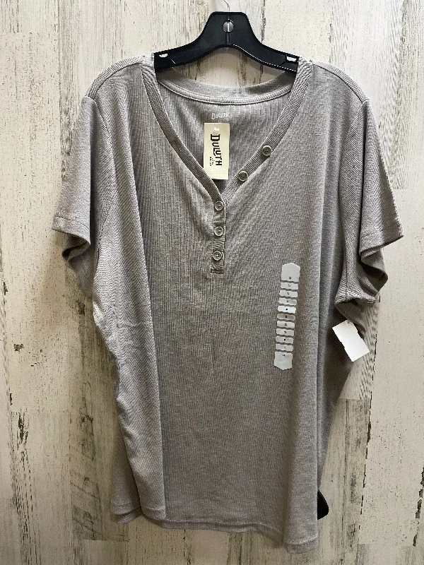 Top Short Sleeve By Duluth Trading In Grey, Size: 3x