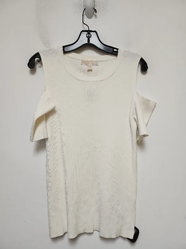 Top Short Sleeve By Michael By Michael Kors In Cream, Size: L