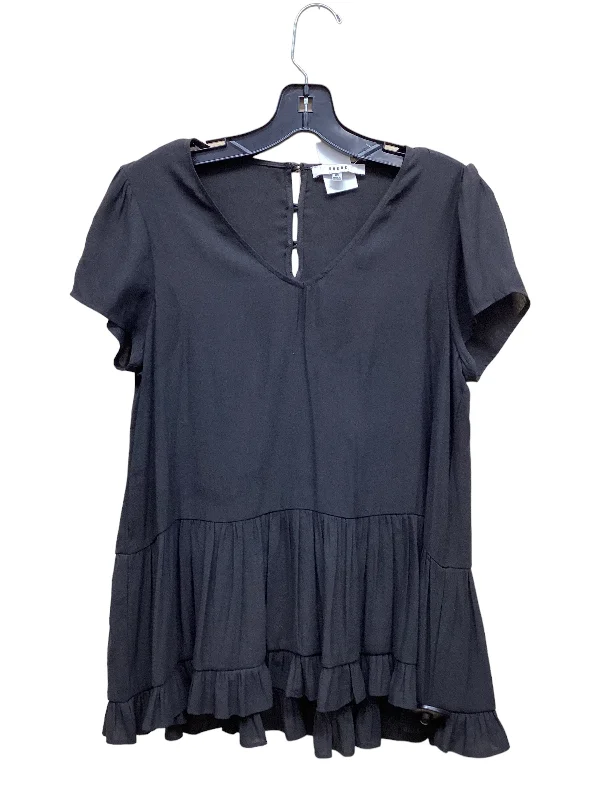 Top Short Sleeve By Ro & De In Black, Size: Xs