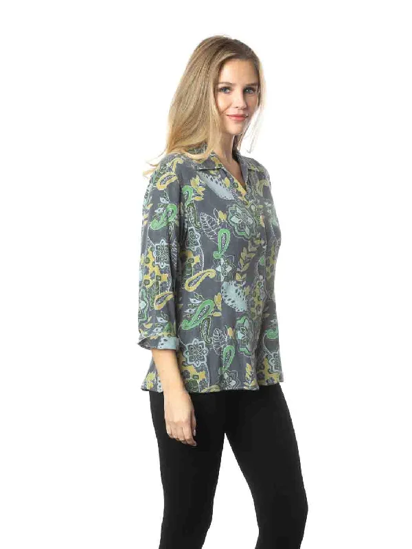 Tianello TENCEL™ "Sea Grass" Print "Suzy" Blouse