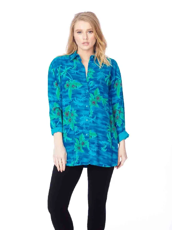 Tianello Print "Maui" Tencel "Christiana" Blouse