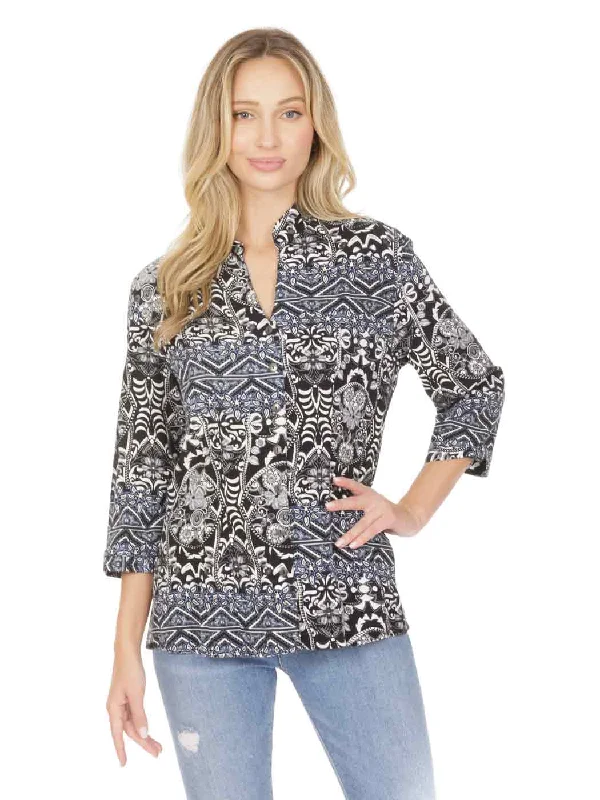 Tianello TENCEL™ "Queen" Print Dynasty Blouse