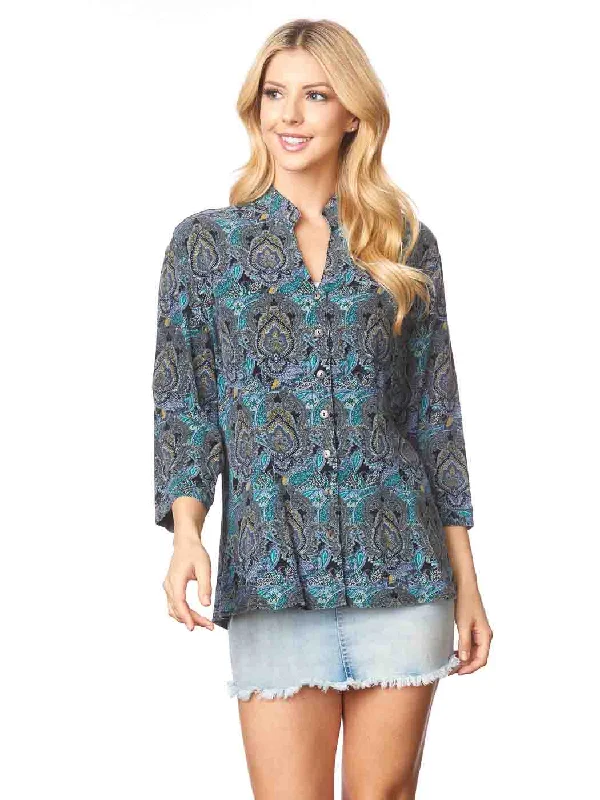 Tianello TENCEL™ "Shailene" Print Dynasty Blouse