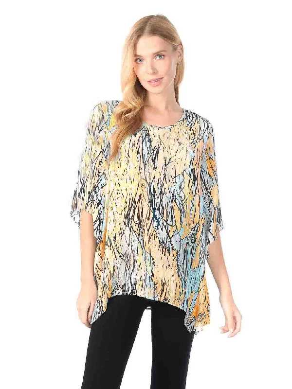 Tianello "Zhivago" Print Washable Silk "Natalie" Blouse