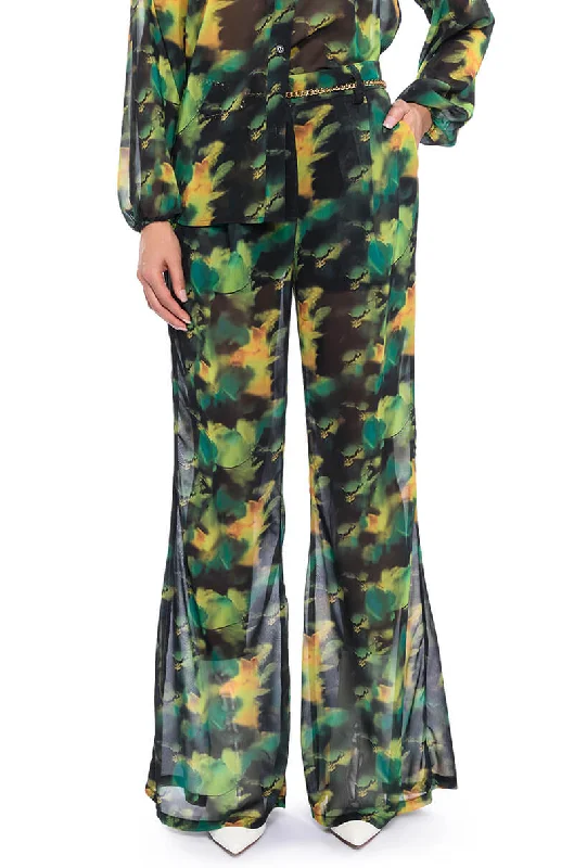 ESCAPE THE ORDINARY PRINTED FLARE TROUSER