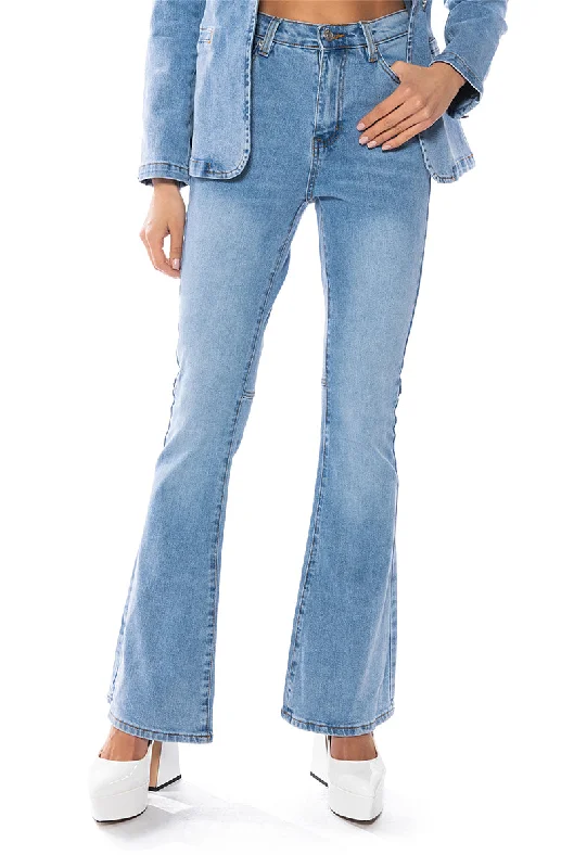 MY BUSINESS HIGH RISE FLARE JEANS