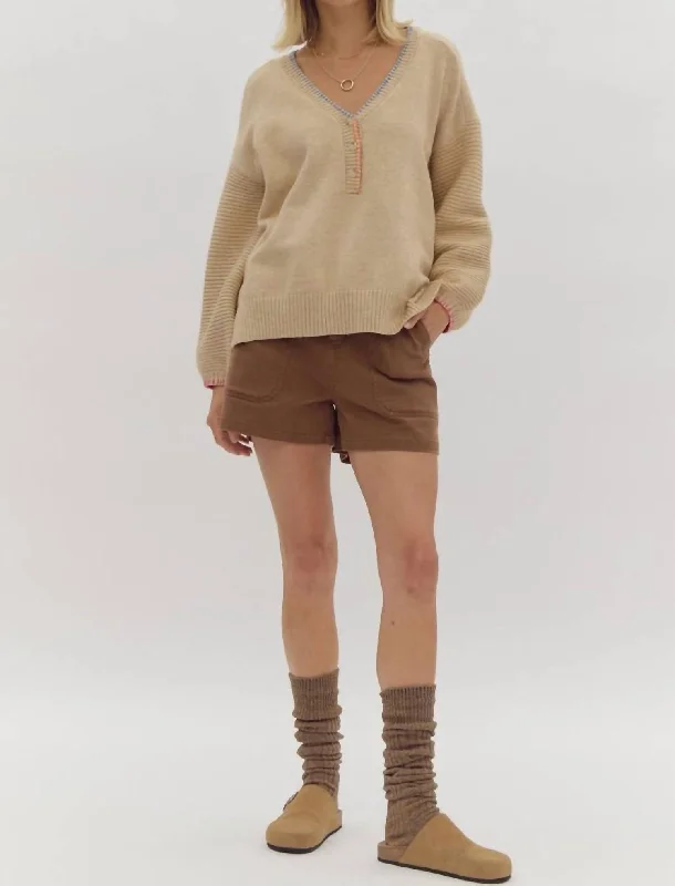 Harlow Sweater In Beige