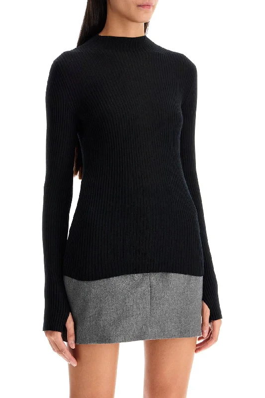 Mrz Ribbed Wool Top With A High