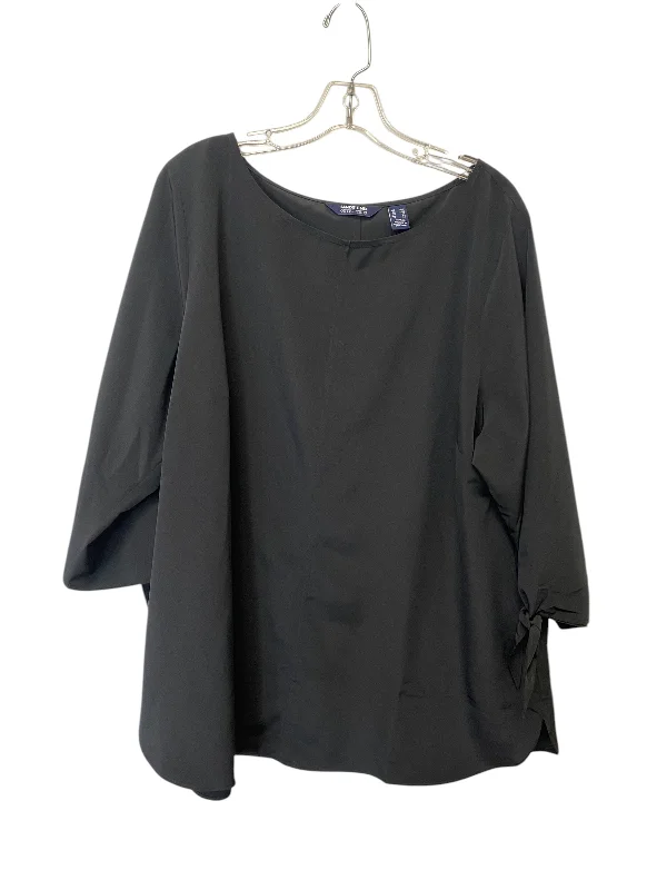 Top Long Sleeve By Lands End In Black, Size: 20