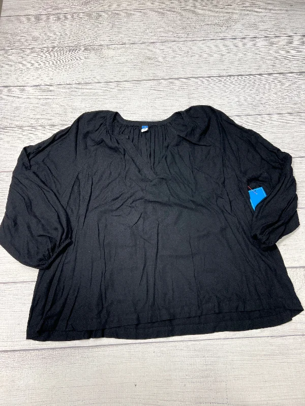 Top Long Sleeve By Old Navy In Black, Size: Xxl