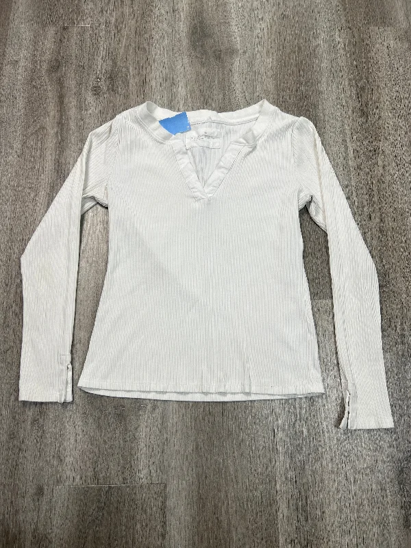 Top Long Sleeve By Pilcro In White, Size: M