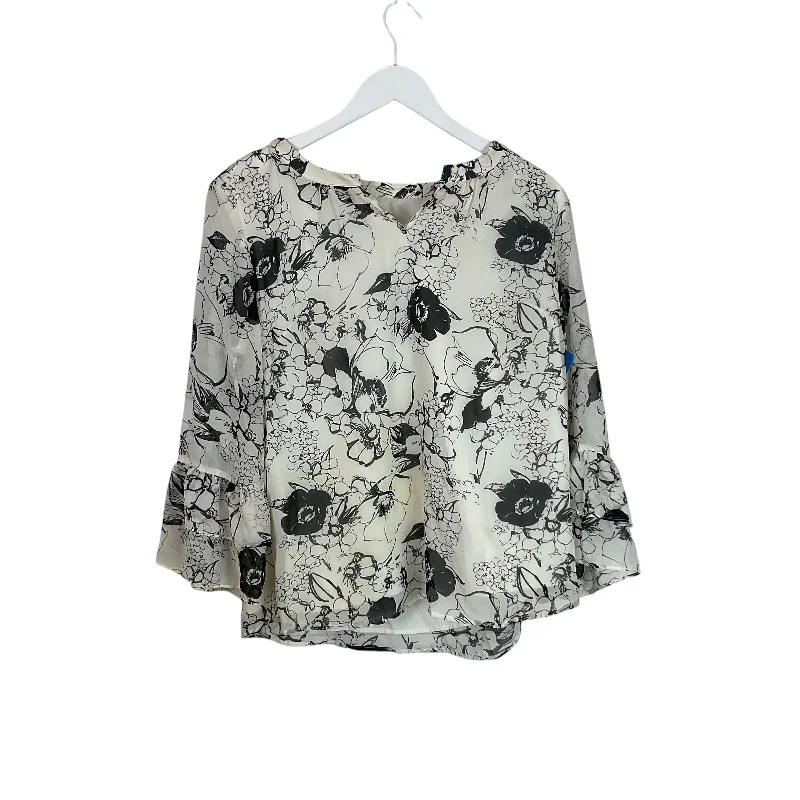 Top Long Sleeve By Talbots In Floral Print, Size: L