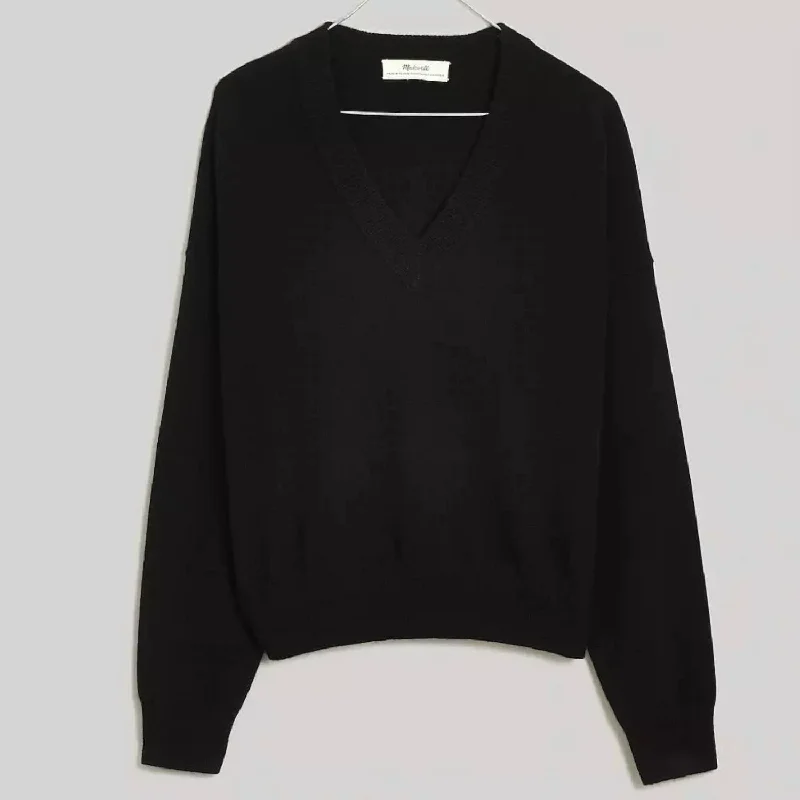 Women's (Re)Sponsible Cashmere V-Neck Sweater In Black