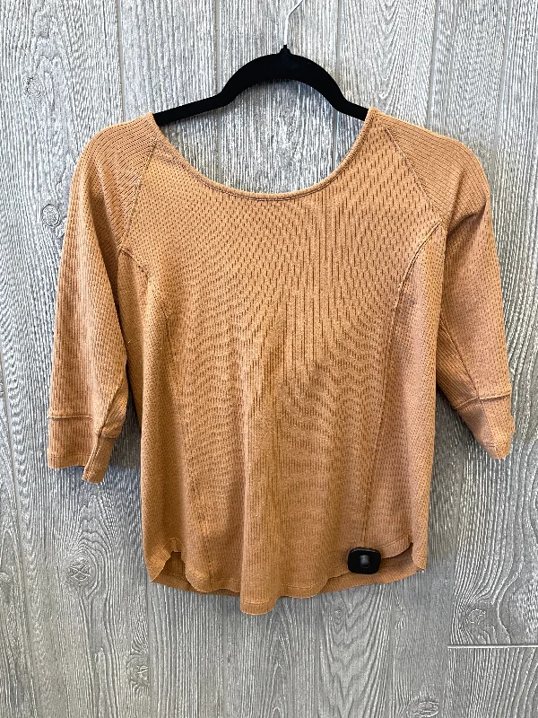 Top 3/4 Sleeve By Maurices In Brown, Size: L