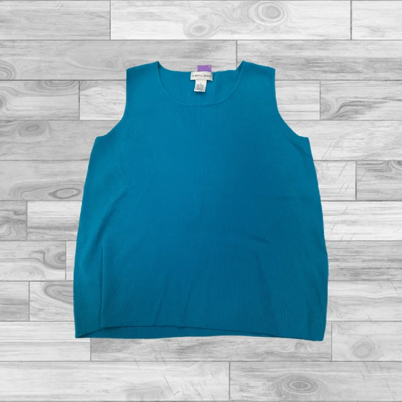 Blue Top Sleeveless Clothes Mentor, Size L