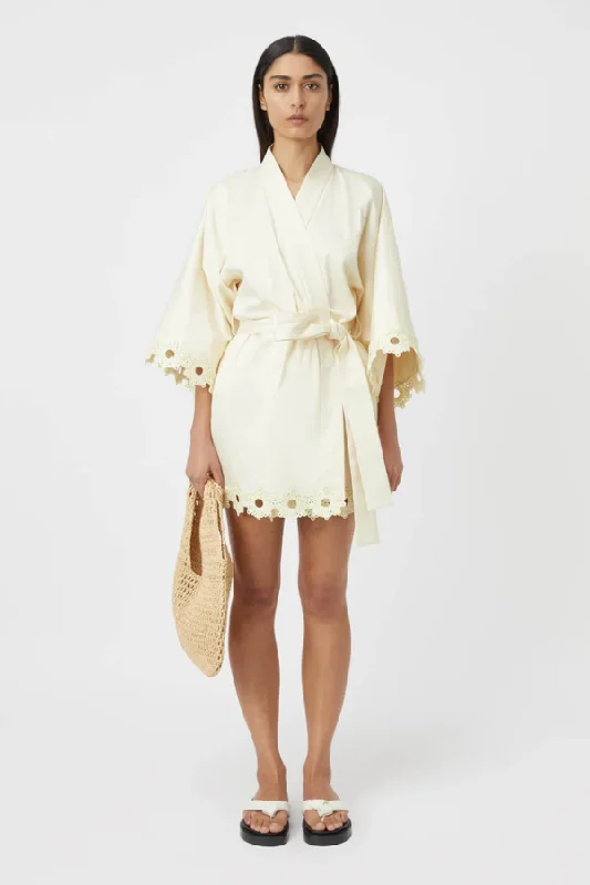 Marina Robe Mini Dress Citron