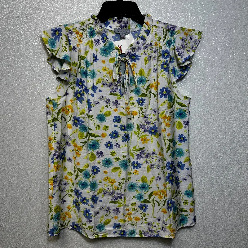 Floral Top Sleeveless Clothes Mentor, Size S