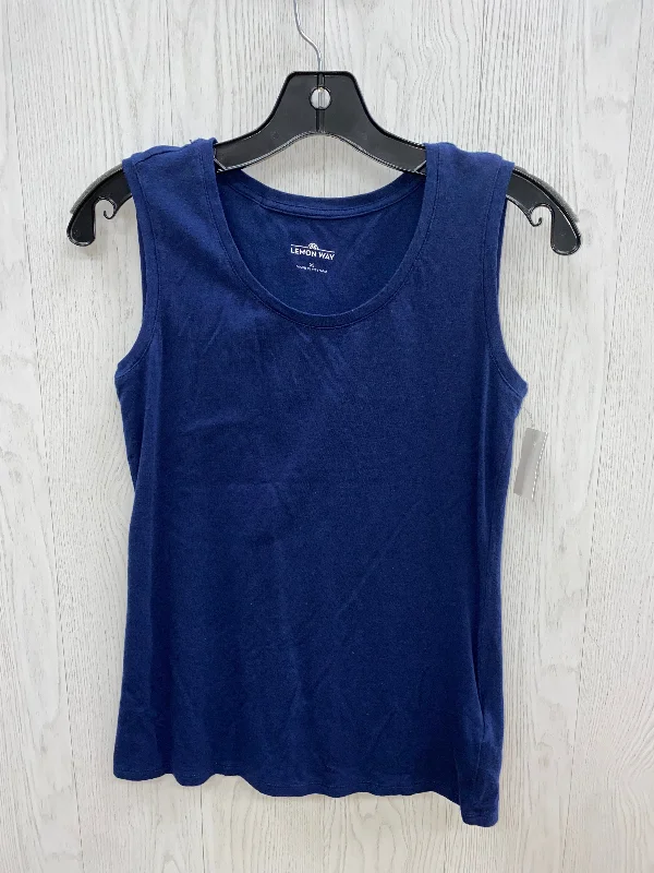 Navy Top Sleeveless Basic Clothes Mentor, Size Xs