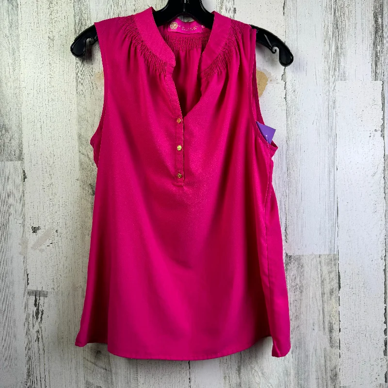 Pink Blouse Sleeveless Clothes Mentor, Size S