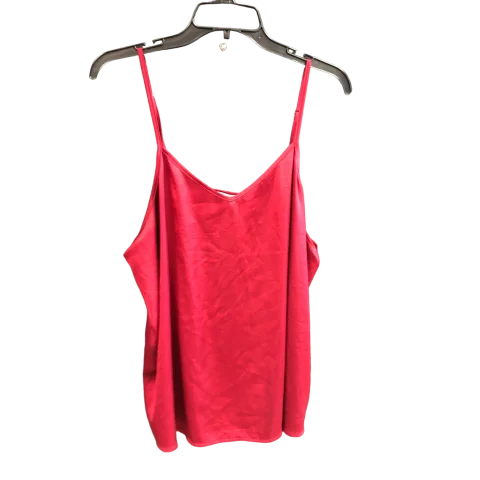 Red Top Sleeveless Basic Clothes Mentor, Size Xxl