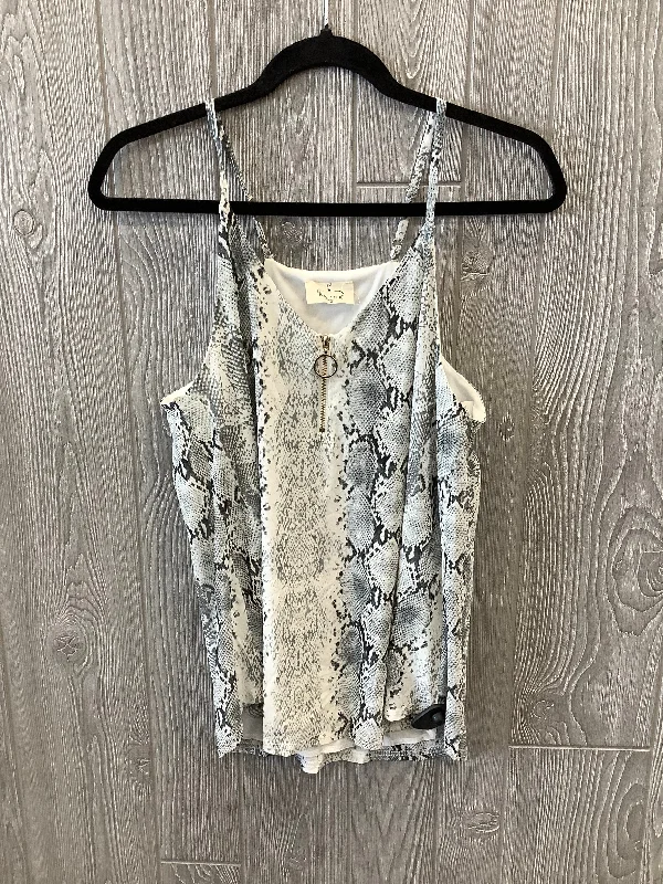 Snakeskin Print Top Sleeveless Clothes Mentor, Size M